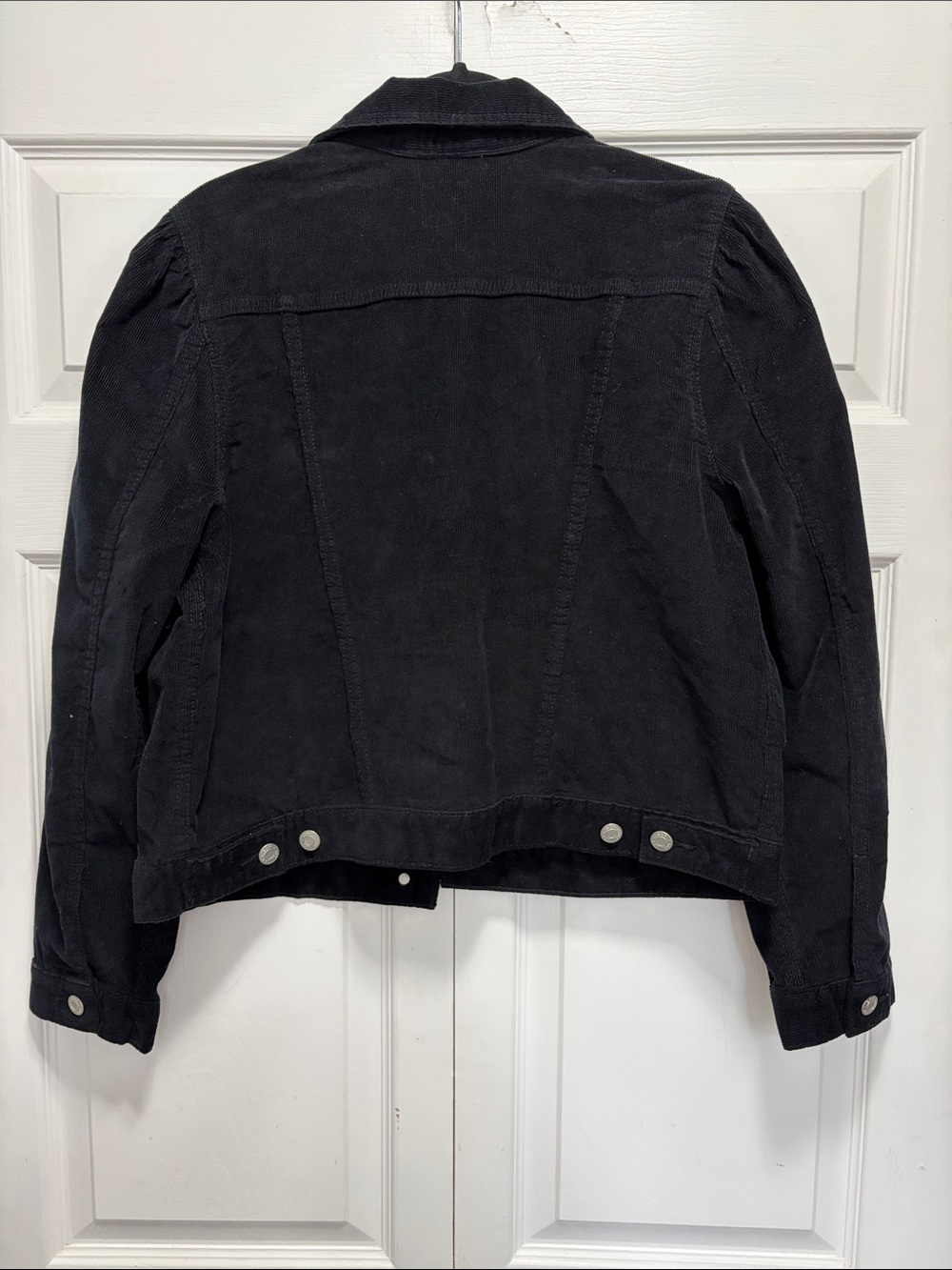 GAP Black Corduroy Trucker Jacket women’s large - Picture 10 of 11